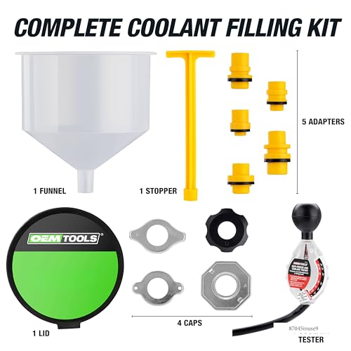 87045 No Spill Coolant Funnel Kit (16 Piece with Coolant Tester)