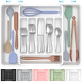 Extra Large Expandable Silverware Organizer (White)