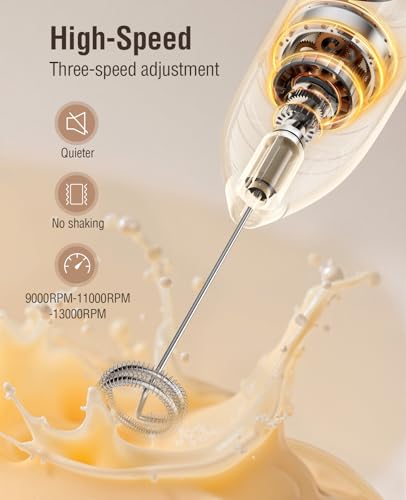 Milk Frother Handheld (Deep black)