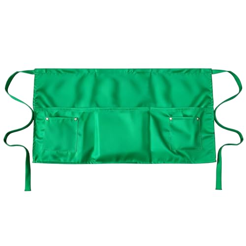 Pack of 6 Server Waist Aprons (Green X 6)