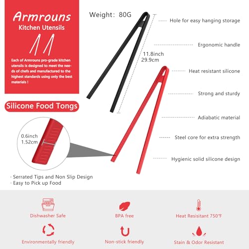 2PCS Silicone Trivet Tongs Anti