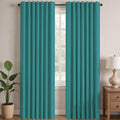 Blackout Curtains for Bedroom 108 Inches Long (Turquoise / 52"W x 108"L (Pack of 2))