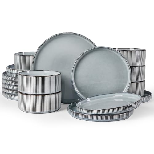 Star Plates and Bowls Sets (Smoky Blue)