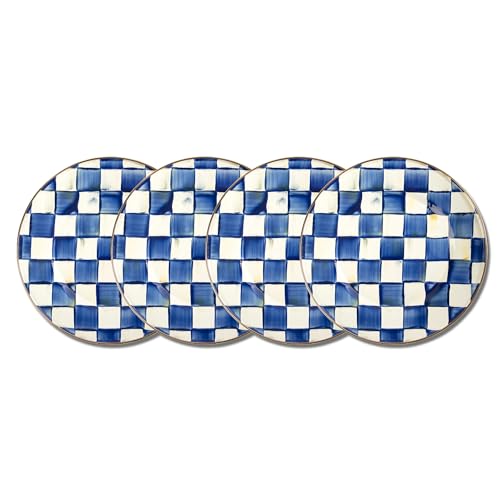 Enamel Dinner Plate (Royal Check / 4 Plates)
