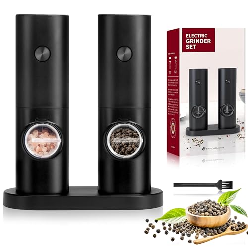Electric Salt and Pepper Grinder Set (2 Pack)