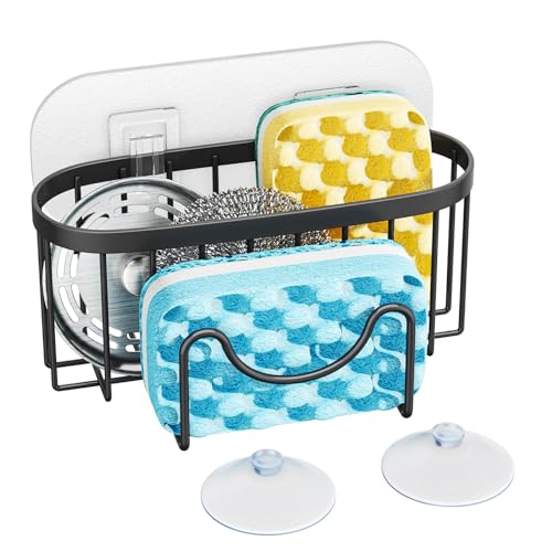 Multifunctional Sponge Holder with Unique M (Black / with M-shaped Holder)