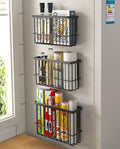 3 Piece Kitchen Cabinet Door Storage Box (Black3)