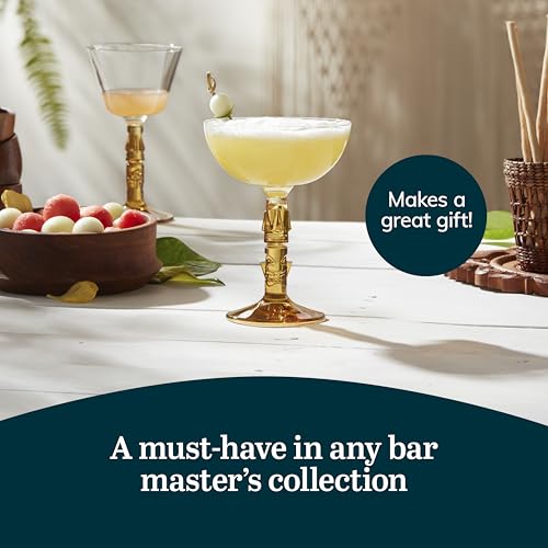 Tiki Coupe Cocktail Glasses (Tiki 4)