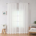 Ivory Sheer Curtains 84 Inches Long (Ivory / 42"W x 84"L (Pack of 2))