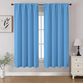 Light Blue Blackout Curtains 54 inch Length 2 Panels Set (Light Blue / 52"W x 54"L (Pack of 2))