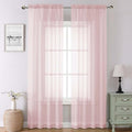 Blush Pink Sheer Curtains 90 Inches Long 2 Panels (Blush Pink / 42"W x 90"L (Pack of 2))