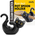 Itera Black Silicone Cat Spoon Rest Kitchen Gadget Utensil Holder (Black)