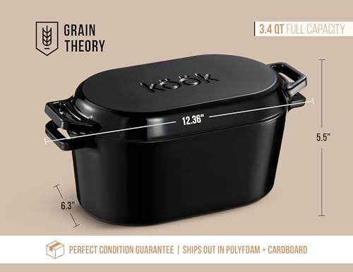Oval Dutch Oven (Black / 3.4 Quarts)