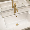 2PCS Stone Faucet Mat for Kitchen Sink (24"x 4" - Beige - Gold)