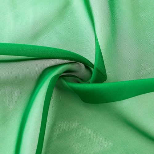 Sheer Voile Window Treatment Rod Pocket Curtain Panels for Kitchen Bedroom Living Room Drapes Sunlight Filtering Privacy Semi Home Decor Assorted Colors Sizes (Green / 52"W x 84"L (Pack of 2))