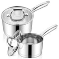 Stainless Steel Saucepan Set of 2 (1+3 Quart)