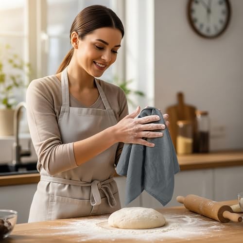 Light Grey Flour Sack Towels [6 Pack (Light Grey / 6 Pack)