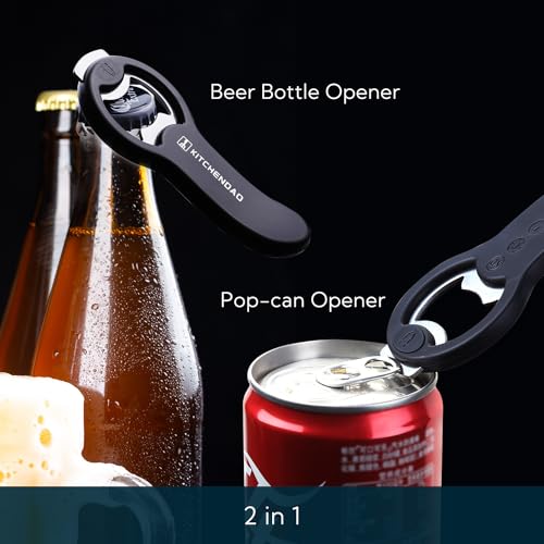 2 in 1 Magnetic Beer Bottle Opener for Fridge and RV with Cap Catcher (2 Pack)