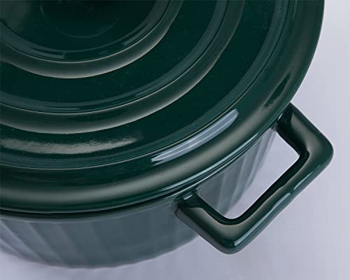 Green Colorful Ceramic Casserole Dish with Lid (green)