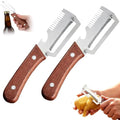 NEW Premium Vegetable Peeler with Wooden Handle and Bottle Opener (1Pack)