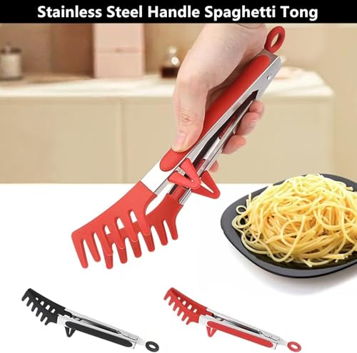 Upgraded 12inch Silicone Spaghetti Spoon & Pasta Tong