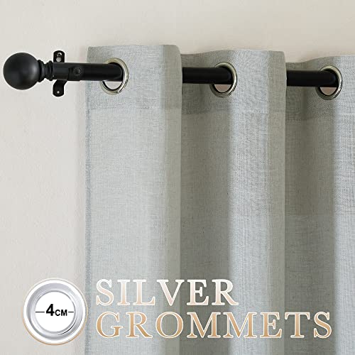Linen Gray Curtains 84 inches Length 2 Panels Set (52"W x 84"L (Pack of 2) / Linen Gray)