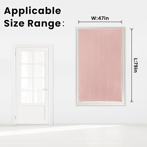 Self Adhesive Blackout Curtains (47"W x 79"L (Pack of 1) / Pink)