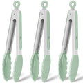 Silicone Kitchen Tongs for Cooking (Light Green)