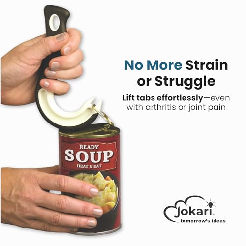 Easy Open Ring Pull Can Opener 3 Pack by Jokari. Durable Non Slip Rubber (3 Pack)
