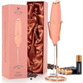 Powerful Milk Frother Wand With Duracell Batteries (Gift Box Rose Peach / Z1 Motor + Batteries)