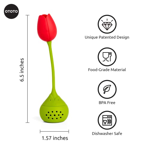 Cute Tea Infuser by OTOTO (Red Tulip)