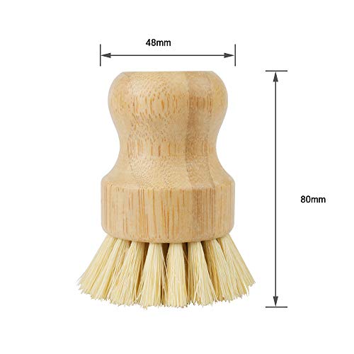 2 Pack Bamboo Dish Scrub Brush (2 Pack)