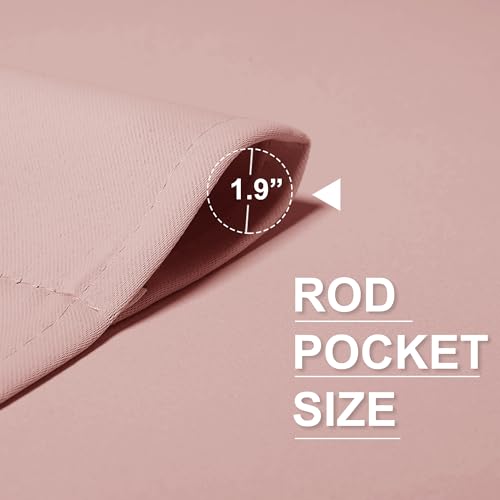 Cafe Blackout Curtains 24 inch Length (Peach Blush / 29"W x 24"L (Pack of 2))