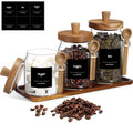 3 Pcs Glass Coffee Container Set (13.5,20,25 oz)
