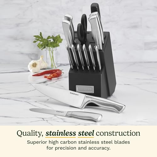 15 Piece Stainless Steel Hollow Handle Block Set (15-Piece)