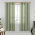 Sage Green Linen Curtains 78 Inches Long for Living Room 2 Panels (52"W x 78"L (Pack of 2) / Sage Green)