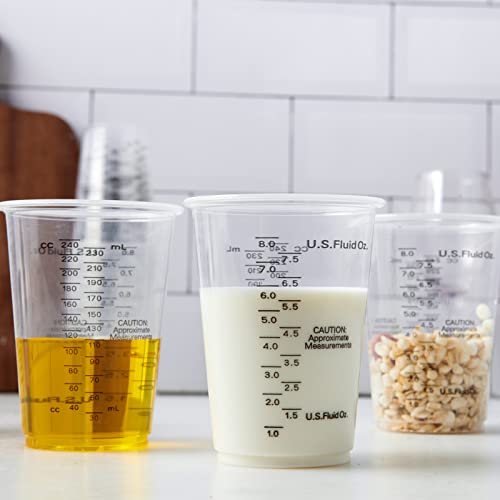 100 PACK 10 oz Plastic Measuring Cups