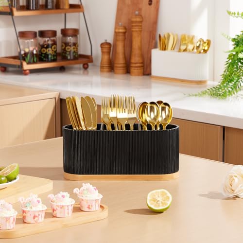 Countertop Silverware Holder (Black)