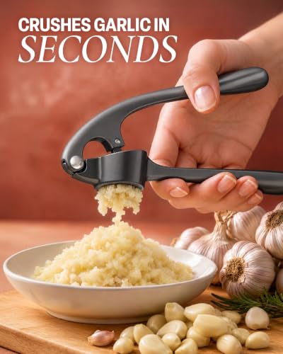 Premium Garlic Press Set (Large | Dark Gray)