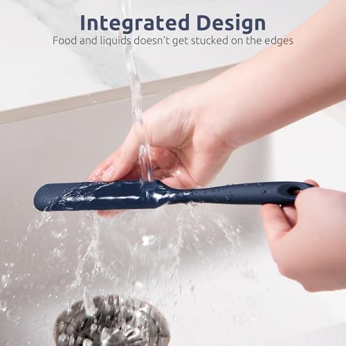 Skinny Silicone Jar Spatula Scraper (Midnight Blue / 9.72 in)