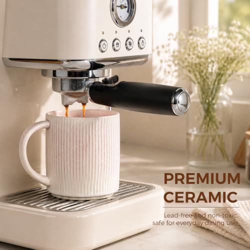 Ceramic Coffee Mugs Set of 6 (Primrose Pink / 14 OZ (Set of 6))