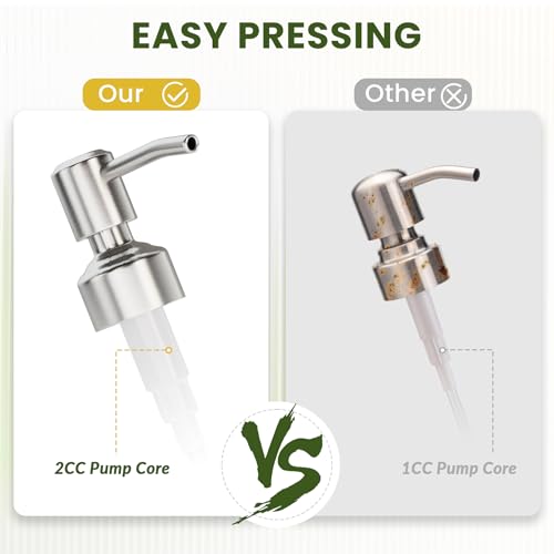 Soap Dispenser (Green & Stainless Steel - 2 Pack)