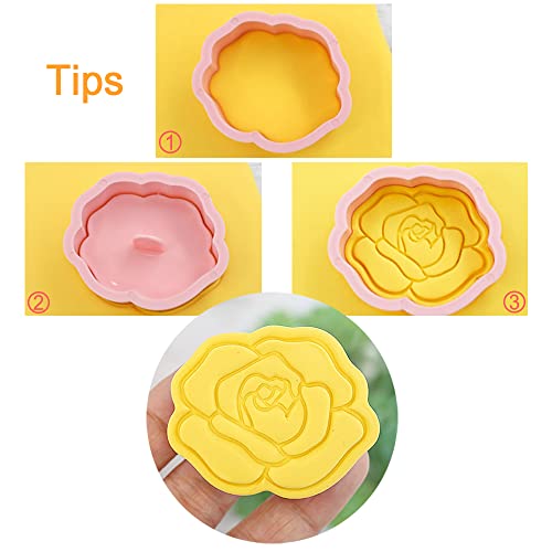 8 Pcs Cookie Cutters Set 3D Holiday Cookie Cutters for Party Baking Decoration (Flowers (8 Pcs))