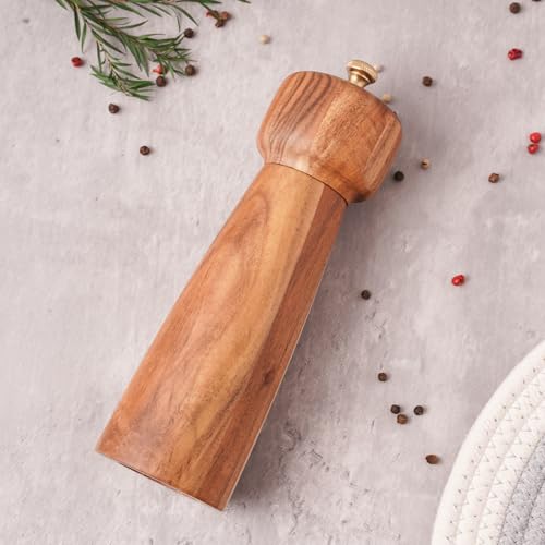 Salt Mill Salt or Pepper Grinder with Adjustable Ceramic Grinding Core (Salt Mill)