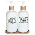 Glass Soap Dispenser Set (Matte White)