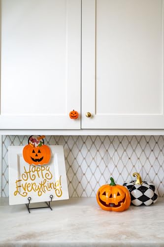 12pk Jack o Lantern Decorative Knob Covers for Halloween Decor (Jack O Lantern)