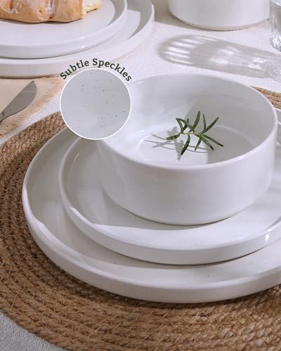 Nebula 16 Piece Dinnerware Set with Pasta Bowls (White / Service for 4 (Include Pasta Bowls))