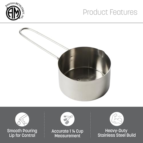 MCW125 Stainless Steel Measuring Cup (1-1/4-Cup)