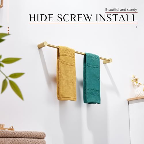 Bathroom Towel Bar 20'' Hand Towel Holder Rack for Lavatory and Bathroom Hardware Wall Mounted Brushed Gold Stainless Steel (Brushed Gold / 20-Inch)