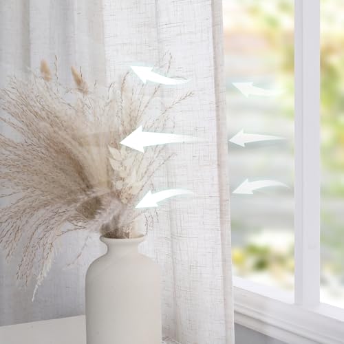 Living Room Curtains for Windows (100"W x 90"L (Pack of 1) / Linen)